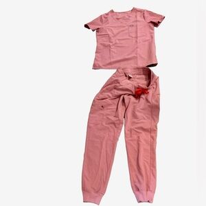 FIGS JOGGER SET size small top and bottom. Reg length, v good condition